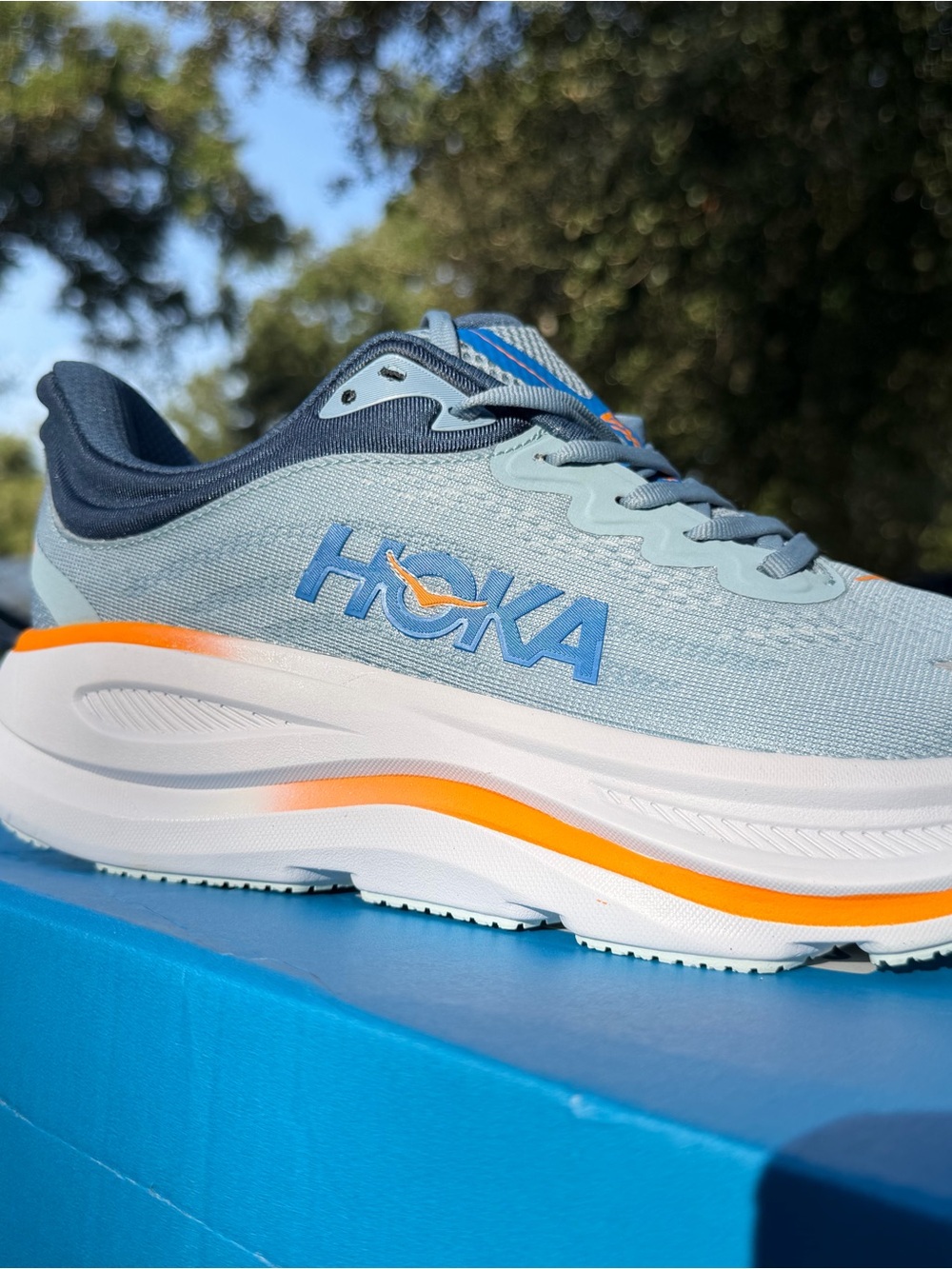 Hoka Bright Blue Sneaker Box - Bondi 9 Label